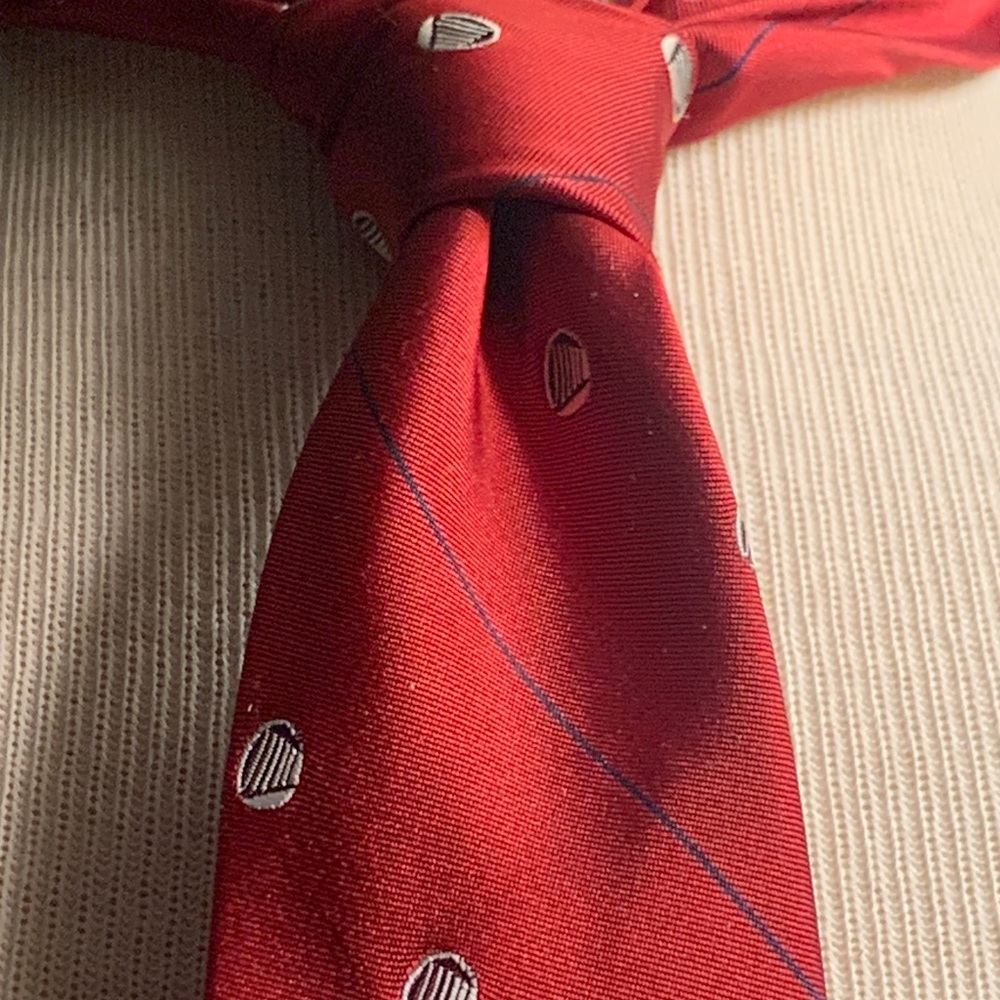 GIVENCHY MONSIEUR VINTAGE RED SILK BLEND NECKTIE